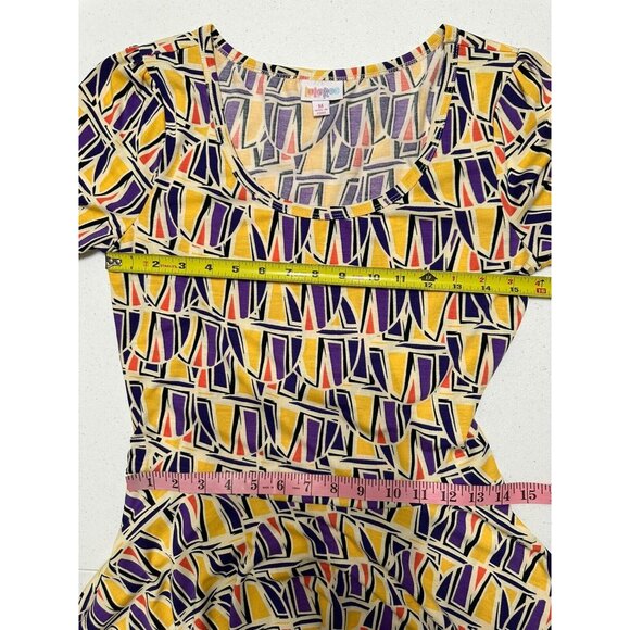 LuLaRoe Women's Medium Geometric Print Fit‎ and Flare Casual Dress - Picture 4 of 5